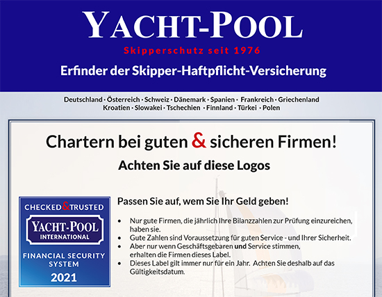 Yacht-Pool Anzeige - Checked and Trusted
